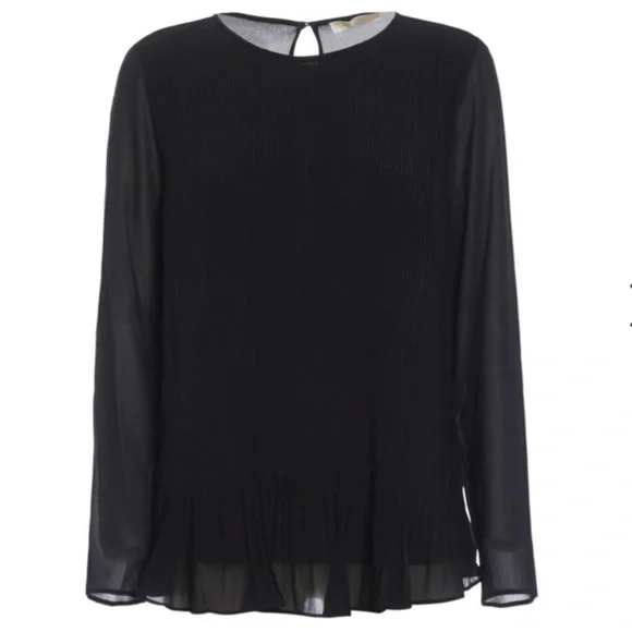 Michael Kors Black Pleated Blouse - Picture 6 of 10